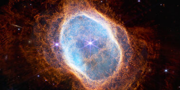 Southern Ring Nebula observed by JWST using NIRCam.